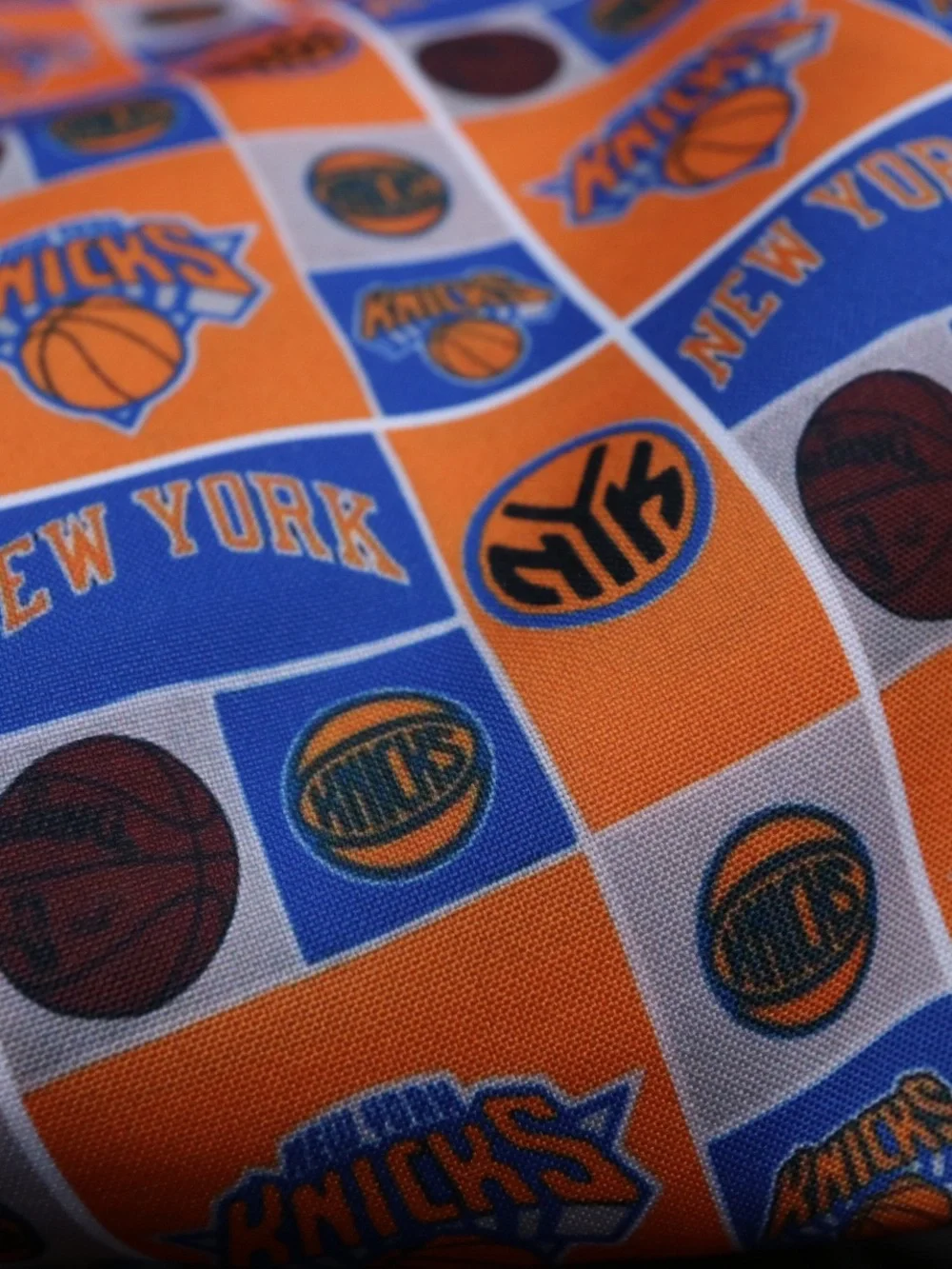 New York Knicks NBA Fabric Panel - Orange & Blue